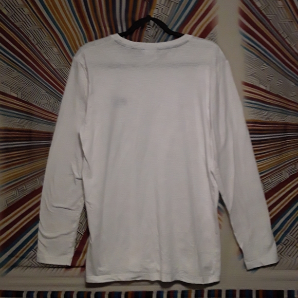 Jack & Jones Mens/Unisex Large White and Blue Longsleeve Teeshirt - Picture 6 of 16